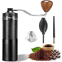 Amazon | Wheelive 手挽きコーヒーミル 全金属 挽き目外部調節