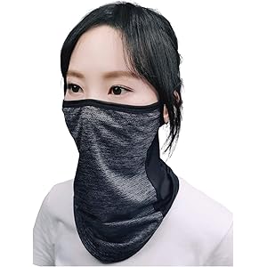 AthleX フェイスマスク ランニングマスク ネックカバー UVカット 冷感素材 耳掛型 男女兼用