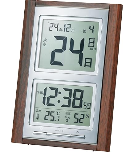 Amazon.co.jp: ADESSO(アデッソ) 日めくり電波時計 デジタル 置き掛け