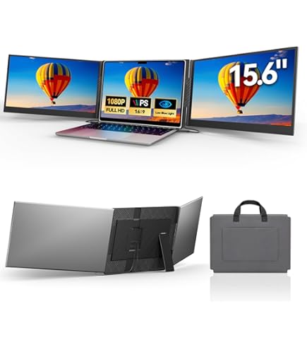 Amazon.co.jp: ALLVIA Triple Portable Monitor for Laptop 14”,Triple
