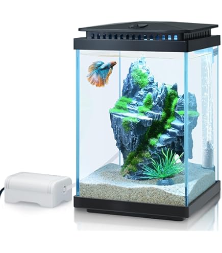 Amazon | OXIZER水槽、1.4L ミニ、デスクトップ小型生態水槽 |自己循環