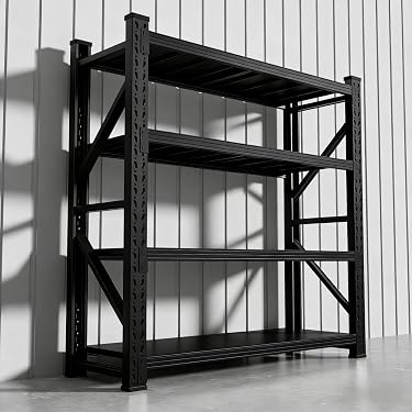 5 段式大型ラック 高さ調整可能 ネジ不要で簡単組立 耐荷重100kg ブラック Amazon.co.jp 売れ筋ランキング: 業務用シェルフ・ラック の中で最も