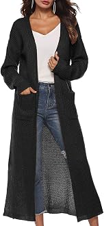 Long Sleeve Split Open Cardigan Knit 