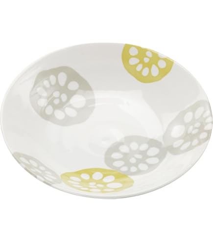 Amazon.co.jp: れんこん黄軽量7.0浅鉢 【22×4.7㎝】 日本製 29305243