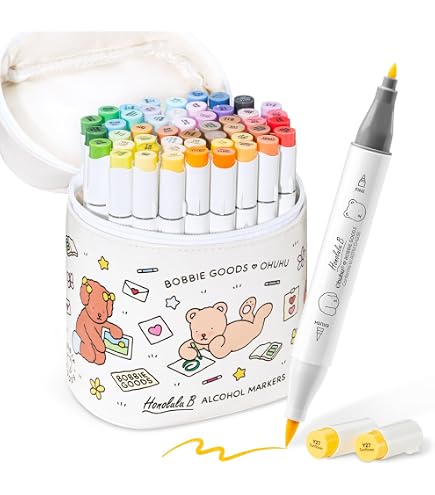 Amazon | Ohuhu マーカーペン 筆タイプ 168色169本 プロ愛用 パステル