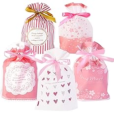 Amazon ラッピング袋 リボン付き 25枚セット ギフトバッグ 巾着袋 マチ付き ラッピングバッグ ギフト プレゼント 包む 小さめ 可愛い お菓子 ウェディング 誕生日 パーティー 結婚式 クリスマス お祝い プレゼント用 By Lasoll ギフトバッグ 袋 文房具 オフィス用品
