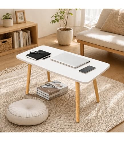 Amazon｜Zekono ローテーブル 木製 幅80 リビング 高さ30/40/50/60