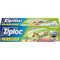 Amazon.co.jp: Ziploc ジップロック お手軽バッグ S 透明 40枚入