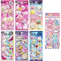 Amazon.co.jp: グリッター シャカシャカシール 全6種類×各1個 計6個