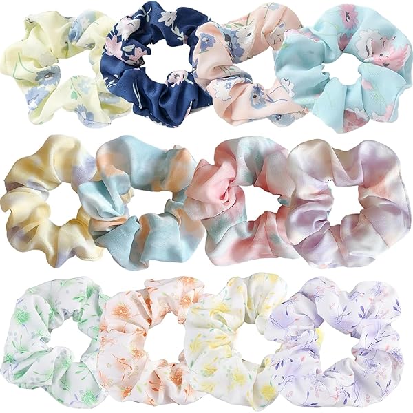 Amazon | シュシュ5個セット かわいい パステルカラー ヘアゴム