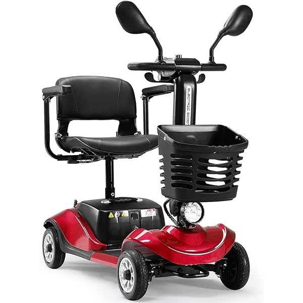 赤い電動カート 移動補助用 電動シニアカート 赤 シルバーカー 車椅子 PSE適合 TAISコード