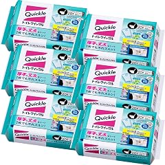 クイックル 【まとめ買い】 トイレ つめかえ用 大容量 ミント 20枚入 × 6個 99%除菌 24時間抗菌