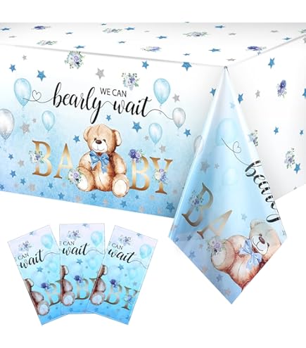 Tinlade Sacchetti Regalo Baby Shower Orso – 32 Pezzi Con Manici, Scritta 'We Can Bearly Wait' – Perfetti Per Bomboniere, Decorazioni Feste E Compleanni