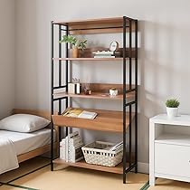 棚 本棚 収納ラック オープンシェルフ 5段 高さ156×幅84×奥行34cm Amazon｜ANDWINT 棚 本棚 収納ラック オープンシェルフ 5段 高さ