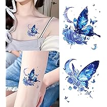 蝶 2週間で消えるタトゥー ヘナタトゥー ジャグアタトゥー 韓国タトゥーシール Amazon.co.jp: タトゥーシール 蝶 2週間で消えるタトゥー 5点