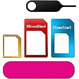 sim アダプタ、RedCloud sim変換アダプター nanoSIM/microSIM変換 SIMピンとSIMカードフォルダ付き 5点セット（2セット）