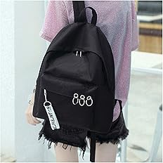 Amazon Co Jp リュック レディース 小さめ リュックサック バックパック 女性 可愛い リュックショルダー おしゃれ バッグ A5 高校生 通勤 通学 大容量 軽量 黒 デイパック ブラック ファッション