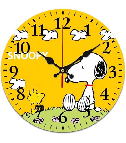 Amazon.co.jp: SNOOPY チャーリーブラウン アクリル壁掛け時計 角