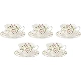 NARUMI(ナルミ) カップソーサーセット レティシア 220cc 5客セット ティー 日本製 41632-33337