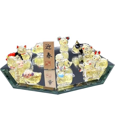 Amazon.co.jp: 干支 置物 辰 辰年(ガラス細工 クリスタル 十二支セット