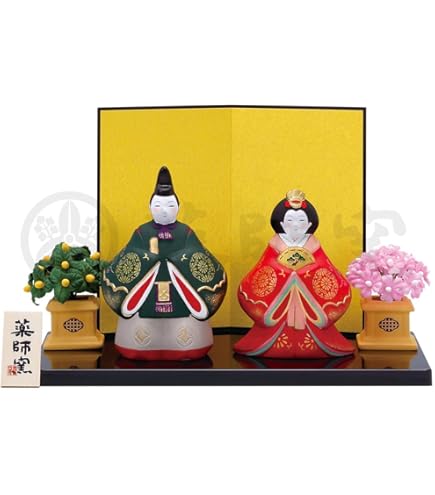 Amazon.co.jp: 雛人形 親王飾り 平飾り C まり 鞠 ひな人形 ひな祭り