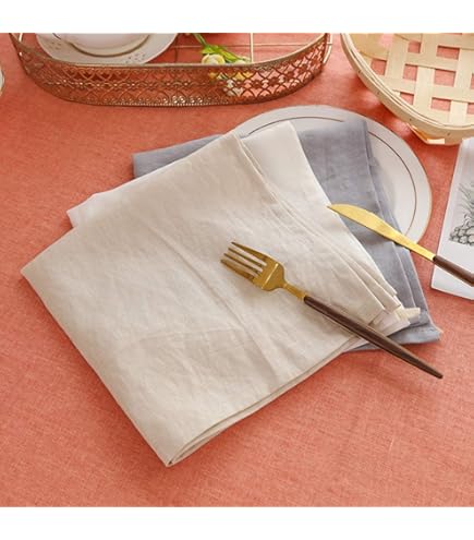 Amazon｜Encasa XO ダイニングテーブルナプキン 12枚セット 大 43x43