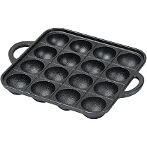 Amazon | パール金属 たこ焼き プレート 16穴 鉄鋳物製 幅24.5×奥行