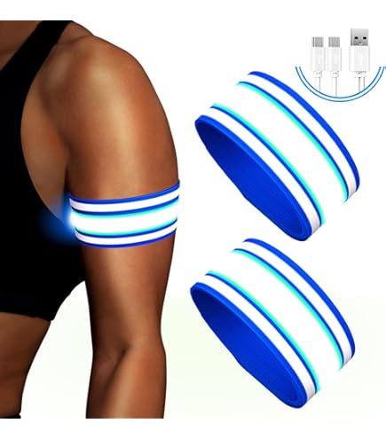 Illumifun LED Running Belt - USB Rechargeable Light Up Safety Sash For Night Activities