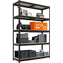 Amazon｜PTUWODS スチールラック本体 高耐荷重収納棚 メタル