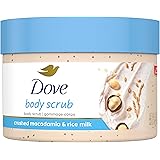 Dove Exfoliating Body Polish Body Scrub, Macadamia & Rice Milk, 10.5 oz