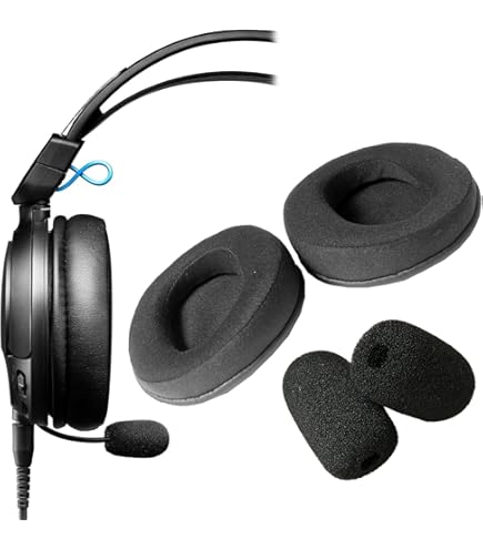 Amazon | ATHGL3 交換用イヤーパッド + 防風マイクコットント対応 ATH