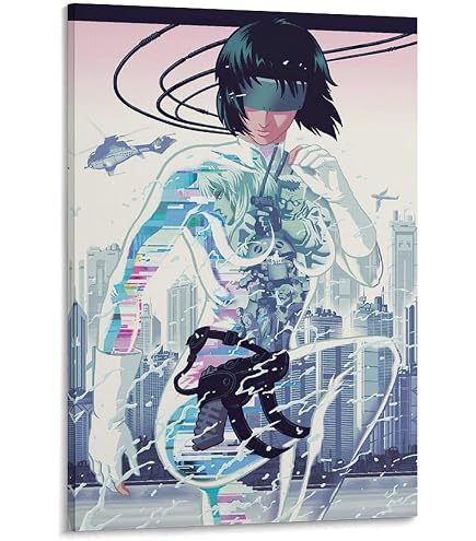 Amazon.co.jp: 絵画 大型 攻殻機動隊 草薙素子 アートパネル 16x20inch