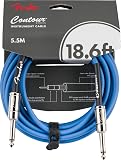 Fender フェンダー ギター＆ベース用ケーブル Contour™ Instrument Cable, Lake Placid Blue, 18.6' 5.7m