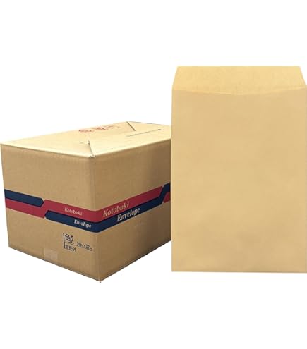 Amazon | 角2封筒 クラフト 85g L貼 500枚 (K20851) | ビジネス封筒
