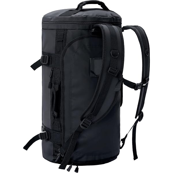 Water Bear 35L Waterproof Backpack – Roll-Top Dry Bag With Laptop Sleeve, Padded Straps (Black) - View #2