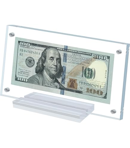 Amazon.co.jp: ドル紙幣フレームディスプレイ アクリルドル札ホルダー