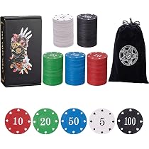 Lynkaye 160-Piece Plastic Poker Chip Set - Casino Style Chips For Game Nights & Math Learning