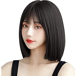 Amazon.co.jp: ORSUNCERウィッグ ボブ ショート 黒 ボブウィッグ