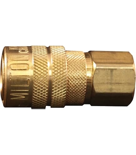 EXELAIR By Milton 12-Piece Air Coupler & Plug Kit – 1/4" M-Style Brass Couplers & Steel Plugs With Storage Case