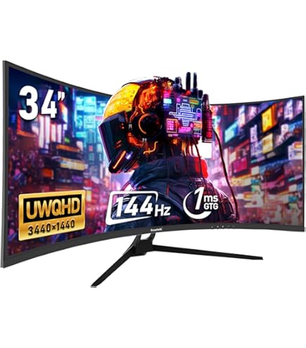 Amazon.co.jp: Gawfolk 34インチ ウルトラワイド カーブ 144Hz
