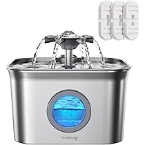 Amazon | 猫 水 ステンレス製循環式自動給水器 2.8L コンパクト猫 給水