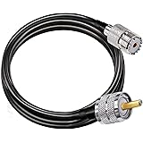 TUOLNK UHF メス-UHFオス延長ケーブル SO239 RF 同軸ケーブル RG58 PL259 双方向無線/CB無線/ワイヤレス LANデバイス用 の低損失 同軸ケーブル UHFケーブル 16.4フィート（5M）
