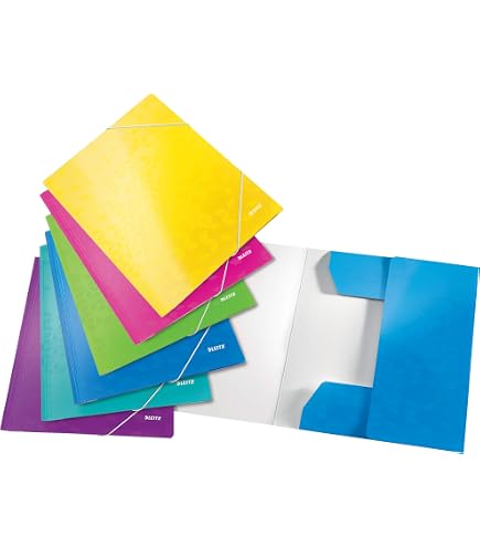 Herlitz A4 Colorspan Elastic Folder - Fuchsia, 5 Pieces, For Document Organization