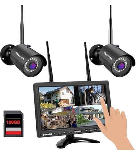 Amazon.co.jp: 防犯カメラセット 有線 10.1インチHD TFT液晶カラー