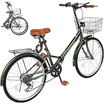 Amazon | Mixiu 折りたたみ自転車 シマノ7段変速 高炭素鋼フレーム