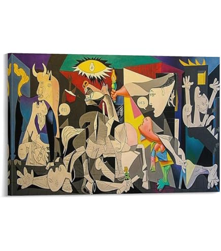 Amazon.co.jp: 複製絵画 ゲルニカ ピカソ作 90×40.5cm : パブロ