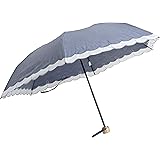 [三京商会] 日傘 折りたたみ 晴雨兼用 綿 軽量 90%以上 UVカット 折りたたみ傘 日傘 撥水加工 2段 収納袋付き レディース 母の日 ギフト プレゼント