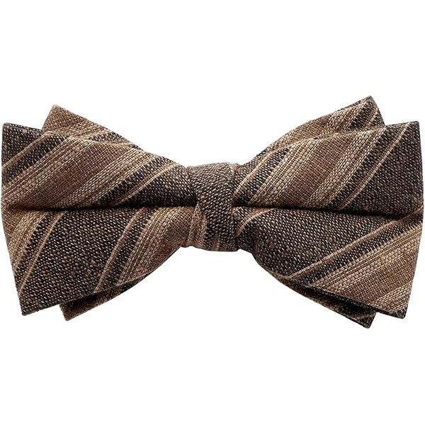 Amazon | [Bowties.jp] ブラウン フラワー 紋章 変形 蝶ネクタイ