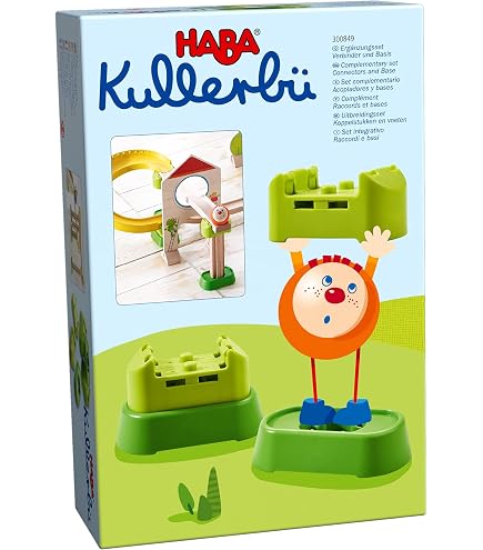 HABA 303088 Set Thème Kullerb Ab Ins Auto - Circuit De Billes Avec Rampe, Dominos Et Effets Surprenants