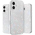 LONLI Hue - for iPhone 2024 Plus Case - White Pearl Tort Phone Case with [4 Airbag Cushioned Corners] - Cute, Unique and Aesthetic Shockproof Cover for Women and Girls